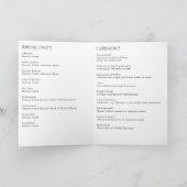 Hochzeitsprogramm für elegante Wasserfarben-Blätte Programm (Innenseite)