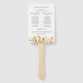 Hochzeitsprogramm für Elegante Wilde Blume Fächer (Rückseite)