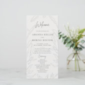 Hochzeitsprogramm für Elegantes Blumengeflecht (Stehend Vorderseite)