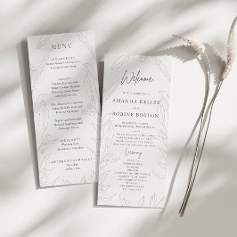 Hochzeitsprogramm für Elegantes Blumengeflecht