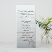 Hochzeitsprogramm für Elegantes Holz Programm (Stehend Vorderseite)