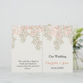 Hochzeitsprogramm für Elfenbein (Stehend Vorderseite)