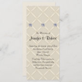 Hochzeitsprogramm für Elfenbein-gequilted Bling Di Programm (Vorne/Hinten)