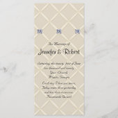 Hochzeitsprogramm für Elfenbein-gequilted Bling Di Programm (Vorderseite)