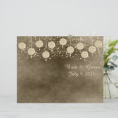 Hochzeitsprogramm für Elfenbein Lanterns (Stehend Vorderseite)