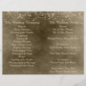 Hochzeitsprogramm für Elfenbein Lanterns (Rückseite)