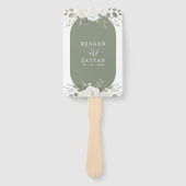 Hochzeitsprogramm für Elfenbein und Elfenbeinküche Fächer (Vorderseite)