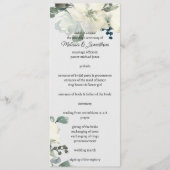 Hochzeitsprogramm für Elfenbeinblumen Programm (Vorderseite)