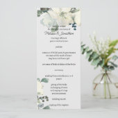 Hochzeitsprogramm für Elfenbeinblumen Programm (Stehend Vorderseite)