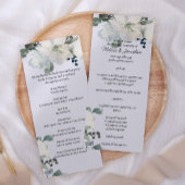 Hochzeitsprogramm für Elfenbeinblumen Programm