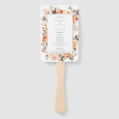 Hochzeitsprogramm für Erdbeben im Herbst Fächer (Vorderseite)