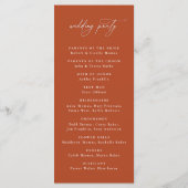 Hochzeitsprogramm für Erdbeben im Herbst Programm (Rückseite)