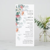 Hochzeitsprogramm für Eukalyptus-Wildblumen (Stehend Vorderseite)