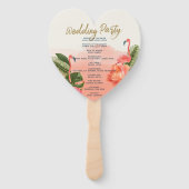 Hochzeitsprogramm für exotisches Paradies Fächer (Rückseite)