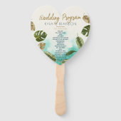 Hochzeitsprogramm für exotisches Paradies Fächer (Vorderseite)