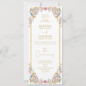 Hochzeitsprogramm für farbenfrohe Blume der Wildbl (Vorderseite)