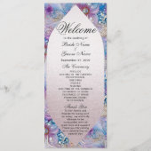 Hochzeitsprogramm für farbenfrohe florale Frühling Programm (Vorderseite)