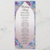 Hochzeitsprogramm für farbenfrohe florale Frühling Programm (Rückseite)
