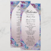 Hochzeitsprogramm für farbenfrohe florale Frühling Programm (Vorne/Hinten)