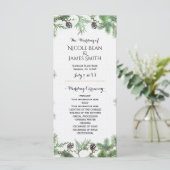 Hochzeitsprogramm für Ferienhäuser Green & Pine Co Programm (Stehend Vorderseite)