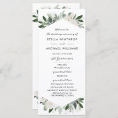 Hochzeitsprogramm für Garden Blush Programm (Vorne/Hinten)