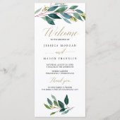 Hochzeitsprogramm für Garden Grüntöne - Zeremonie Programm (Vorderseite)