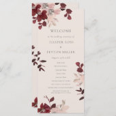 Hochzeitsprogramm für Garden Liebe Programm (Vorne/Hinten)