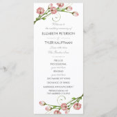 Hochzeitsprogramm für Garden Rose Programm (Vorderseite)