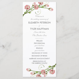Hochzeitsprogramm für Garden Rose Programm