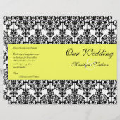 Hochzeitsprogramm für Gelb, Schwarz und Weiß (Vorne/Hinten)