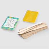 Hochzeitsprogramm für Gelb und Aquamarine Blumen Fächer (Non-assembled)