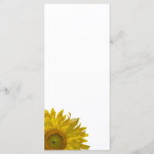 Hochzeitsprogramm für Gelbe Sonnenblumen Programm (Rückseite)