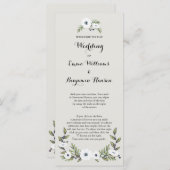 Hochzeitsprogramm für gemalte Anemonen Programm (Vorne/Hinten)