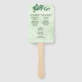 Hochzeitsprogramm für geometrische Eukalyptus-Blät Fächer (Rückseite)