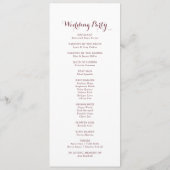 Hochzeitsprogramm für geometrische Glitzer Programm (Rückseite)