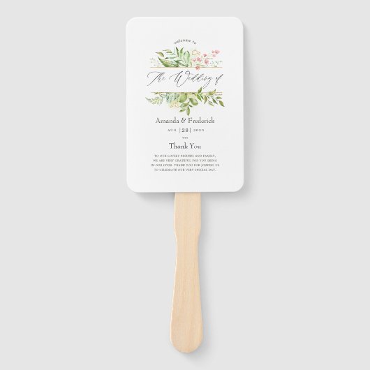 Hochzeitsprogramm für geometrische Kristallgrün Fächer (Vorderseite)