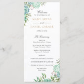 Hochzeitsprogramm für geometrische Rahmen Programm (Vorderseite)