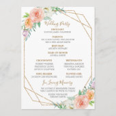 Hochzeitsprogramm für geometrische Wasserfarben-Bl Programm (Rückseite)