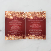 Hochzeitsprogramm für glühende Lichter Gold Programm (Innenseite)