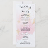 Hochzeitsprogramm für Gold, Blush & Off White Star (Rückseite)