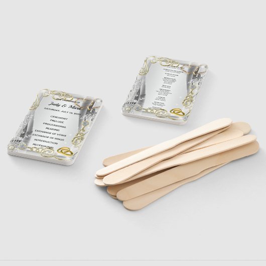 Hochzeitsprogramm für Gold Fächer (Non-assembled)