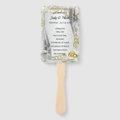 Hochzeitsprogramm für Gold Fächer (Vorderseite)