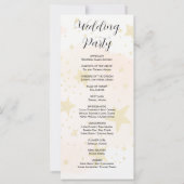 Hochzeitsprogramm für Gold, Orange und Off White S (Rückseite)