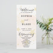 Hochzeitsprogramm für Gold, Orange und Off White S (Stehend Vorderseite)