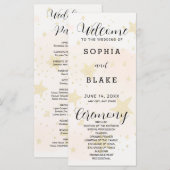 Hochzeitsprogramm für Gold, Orange und Off White S (Vorne/Hinten)