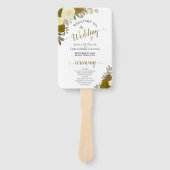 Hochzeitsprogramm für Gold und Gelb Fächer (Vorderseite)