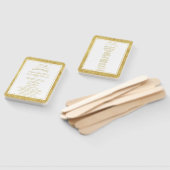 Hochzeitsprogramm für Gold und Weiße Grenze Fächer (Non-assembled)