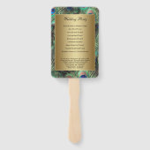 Hochzeitsprogramm für Golden Peacock Fächer (Rückseite)