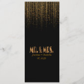 Hochzeitsprogramm für goldene Kupfersterne Programm (Vorderseite)