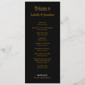 Hochzeitsprogramm für goldene Kupfersterne Programm (Rückseite)